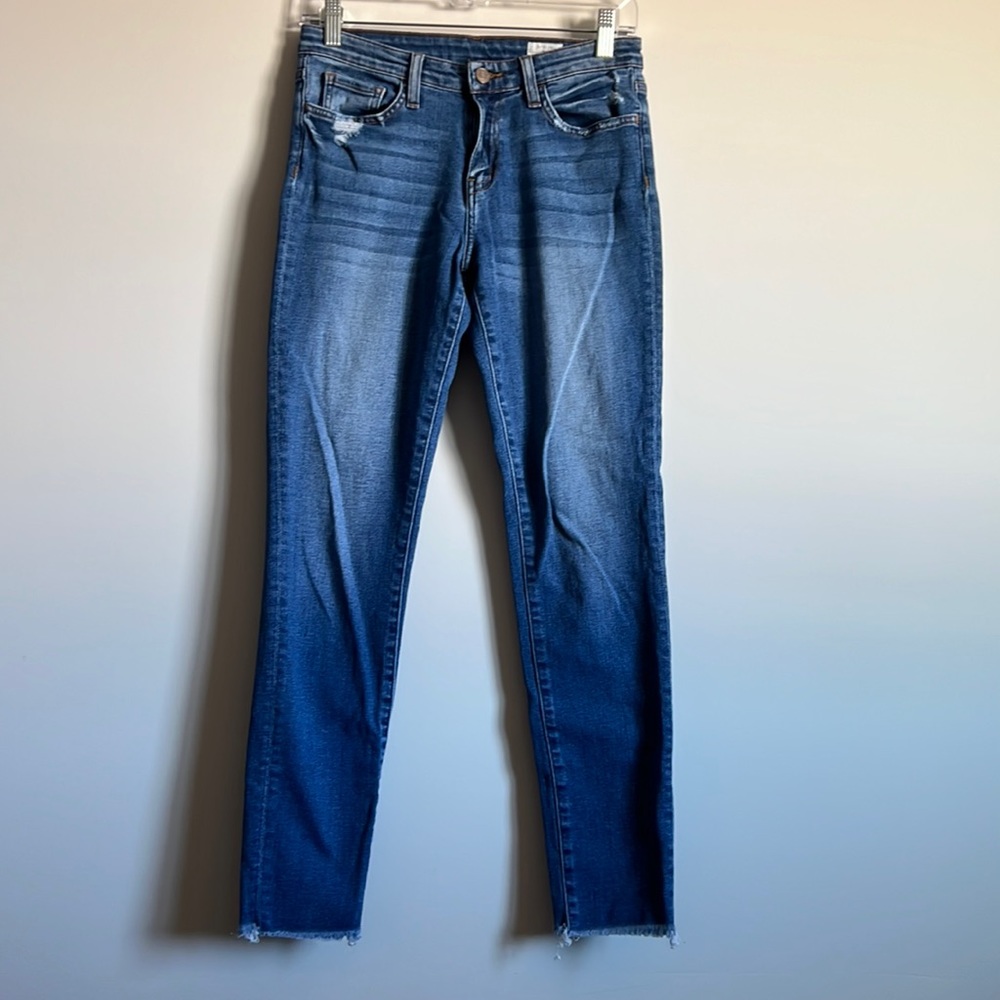Women’s Bridge by Gly Mid Rise Ankle Skinny Blue Jeans size 27